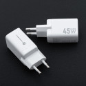 Nabíječka Forcell Mini GaN III 45W 2×USB-C PD bílá