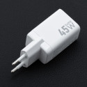 Nabíječka Forcell Mini GaN III 45W 2×USB-C PD bílá