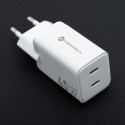 Nabíječka Forcell Mini GaN III 45W 2×USB-C PD bílá
