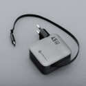 Forcell 45W GaN USB-C nabíječka s kabelem šedá