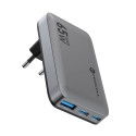 Nabíječka Forcell F-Energy Ultra Slim GaN III 65W 3 porty - šedá