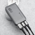 Nabíječka Forcell F-Energy Ultra Slim GaN III 65W 3 porty - šedá