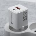 Nabíječka Forcell F-ENERGY MINI GAN III 35W (USB-C+USB-A) – bílá