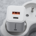 Nabíječka Forcell F-ENERGY MINI GAN III 35W (USB-C+USB-A) – bílá