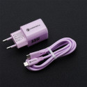 Nabíječka Forcell F-Energy GaN III 33W - fialová