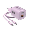 Nabíječka Forcell F-Energy GaN III 33W - fialová