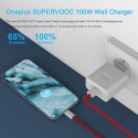 OnePlus VCBAOBEH 100W nabíječka SuperVOOC USB-C - bílá