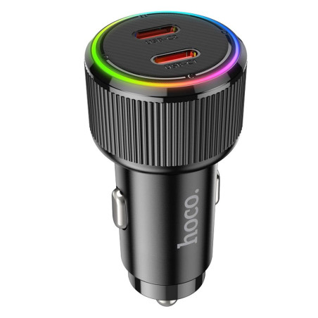 Nabíječka Hoco NZ14B do auta 2× USB-C 50W černá