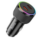 Nabíječka Hoco NZ14B do auta 2× USB-C 50W černá