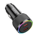 Nabíječka Hoco NZ14B do auta 2× USB-C 50W černá