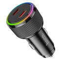 Nabíječka Hoco NZ14B do auta 2× USB-C 50W černá