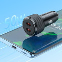 Nabíječka Hoco NZ14B do auta 2× USB-C 50W černá