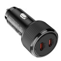 Nabíječka Hoco NZ14B do auta 2× USB-C 50W černá