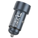 Nabíječka do auta Hoco Z57A USB-C + USB-A 30W šedá