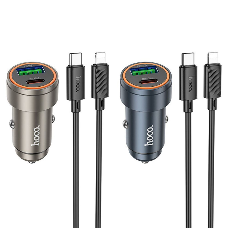 Nabíječka do auta Hoco Z57A pro iPhone - černá