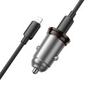 Nabíječka do auta Hoco NZ16B 45W 2× USB-C - šedá