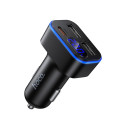 Nabíječka do auta Hoco Z63A 42W LCD 2×USB-A + USB-C PD QC3.0 - čer
