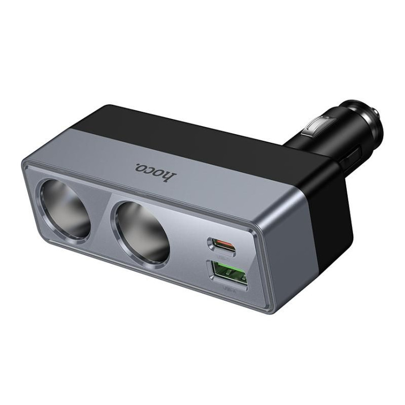 Nabíječka do auta Hoco Z65B pro USB-C/USB-A zařízení - černá