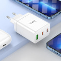 Nabíječka Hoco N33 35W 2× USB-C + USB-A - bílá