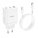 Nabíječka Hoco N33 35W 2× USB-C + USB-A - bílá