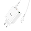 Nabíječka Hoco N33 35W 2× USB-C + USB-A - bílá