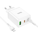 Nabíječka Hoco N33 35W 2× USB-C + USB-A - bílá