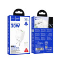 Nabíječka Hoco N63 30W + 18W USB-C/USB-A bílá