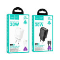 Nabíječka Hoco N62 30W USB-C PD + kabel 1m černá