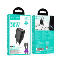 Nabíječka Hoco N62 30W USB-C PD + kabel 1m černá