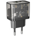 Nabíječka Hoco N34 USB-A + USB-C 20W transparentní