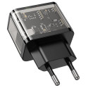 Nabíječka Hoco N34 USB-A + USB-C 20W transparentní