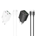Nabíječka Hoco N56 4× port USB‑C/USB‑A 30W + kabel bílá
