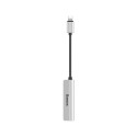 BASEUS CALL52-S1 Adaptér pro 3,5mm sluchátka a 2x Lightning, stříbrná