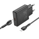 Hoco N37 20W USB-C PD nabíječka + kabel USB-C/Lightning černá
