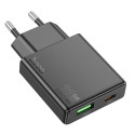 Nabíječka Hoco N38 20W USB-C + 18W USB-A černá