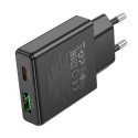 Nabíječka Hoco N38 20W USB-C + 18W USB-A černá