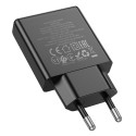 Nabíječka Hoco N38 20W USB-C + 18W USB-A černá