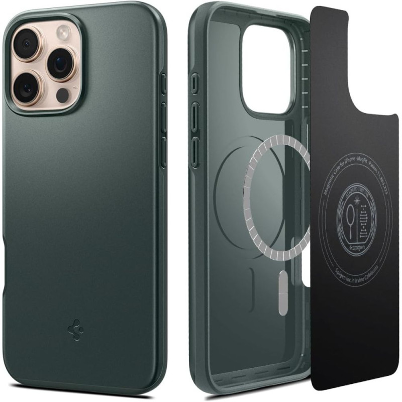 Spigen Thin Fit MagSafe pouzdro pro iPhone 16 Pro Max – zelené