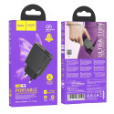 Nabíječka Hoco N38 20W USB-C + 18W USB-A černá