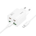 Nabíječka Hoco N55 4x port bílá (USB‑C + USB‑A)