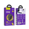 Nabíječka Hoco N55 20W + kabel USB-C/Lightning pro mobilní zařízení - černá