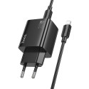Nabíječka Hoco N55 20W + kabel USB-C/Lightning pro mobilní zařízení - černá