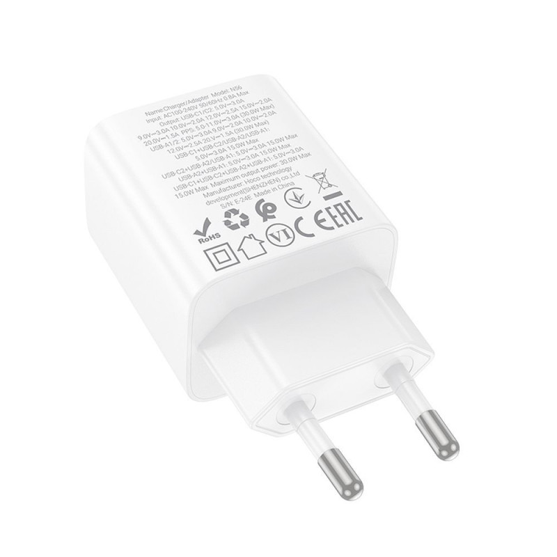 Nabíječka Hoco N56 30W pro mobilní zařízení - bílá