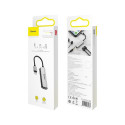 BASEUS CALL52-S1 Adaptér pro 3,5mm sluchátka a 2x Lightning, stříbrná