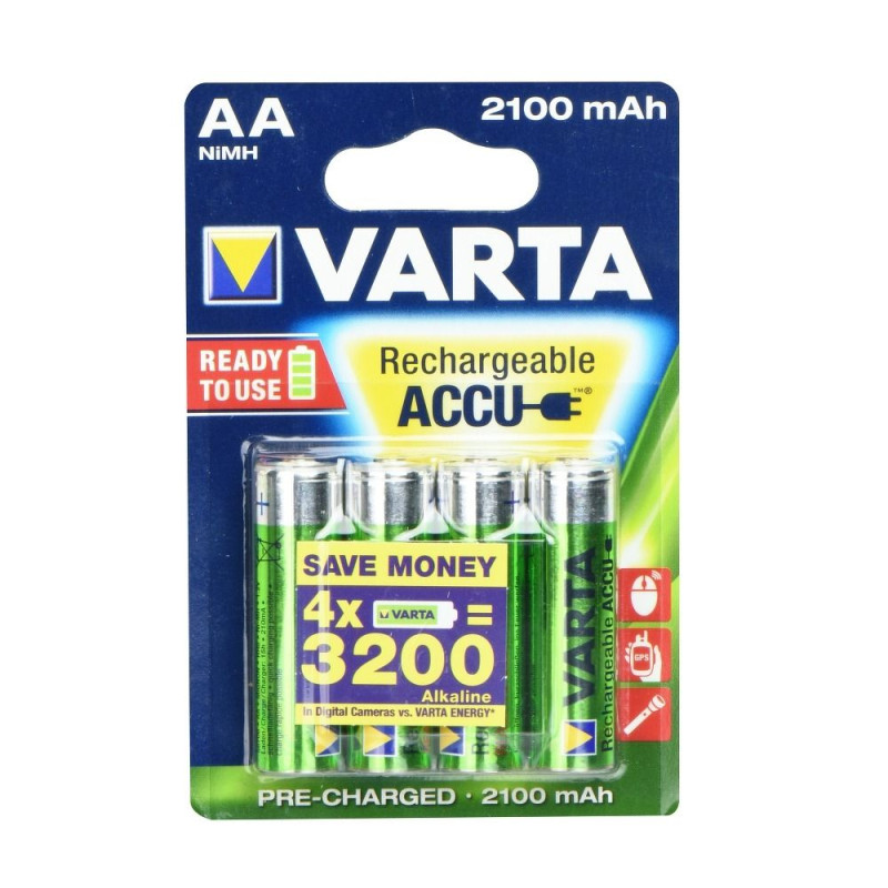 Baterie VARTA R6 (AA) 2100 mAh pro - bezbarvá (4 ks)