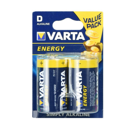 Alkalická baterie Varta ENERGY typ D (R20) 1,5V – 2 ks