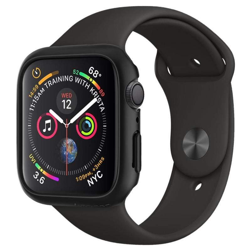SPIGEN Thin Fit ochranný kryt pro Apple Watch 4/5/6/SE (44mm), černý