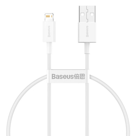 BASEUS CALYS-02 Superior datový a nabíjecí kabel USB/Lightning 12W, 0,25m, bílý