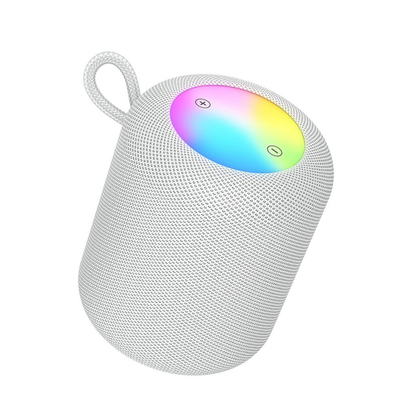 Reproduktor bezdrátový Hoco HC30 LED 5W pro Bluetooth audio - šedá
