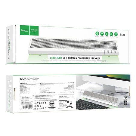 Hoco BS66 Bluetooth reproduktor 2×3 W bílý